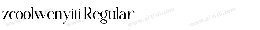 zcoolwenyiti Regular字体转换